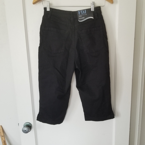 NWT French Dressing Jeans "Suzanne" Womens Black High Rise Cropped Pants Size 6 - Picture 10 of 15